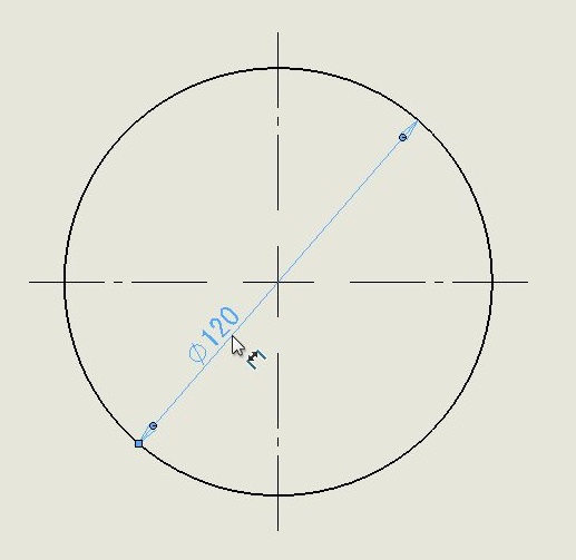 【図面テクニック】直径(半径)の寸法配置を一ヶ所だけ変える